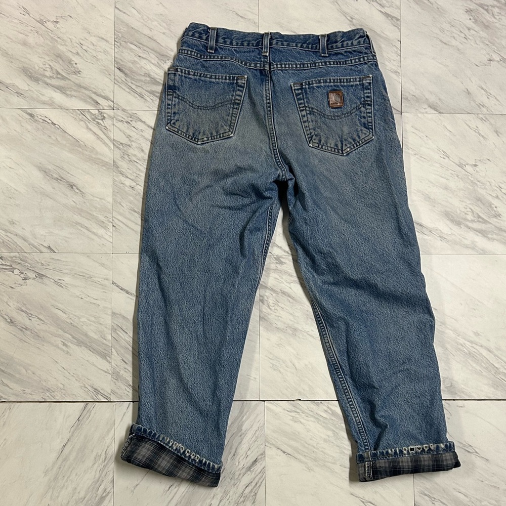 Carhartt flannel lined Jeans - Picture 3 of 4